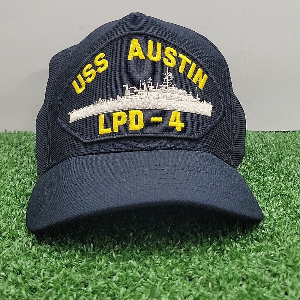 USS Austin LPD-4 Hat USN Navy Ship Amphibious Transport Seapower Military - Cap - Picture 1 of 6